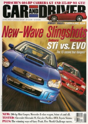 CAR & DRIVER 2003 JUNE - SCION, WRX vs. EVO, PRATT's C5